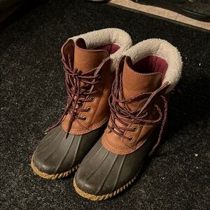 Sperry Brown and Black Winter Boots